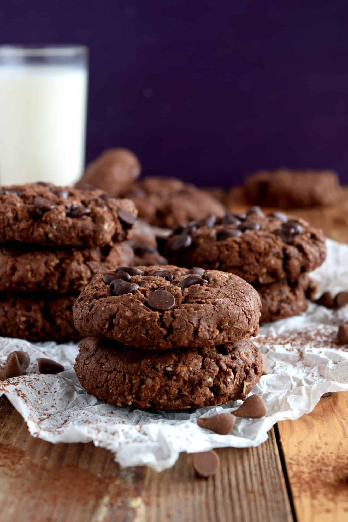 Double Chocolate Oatmeal Cookies