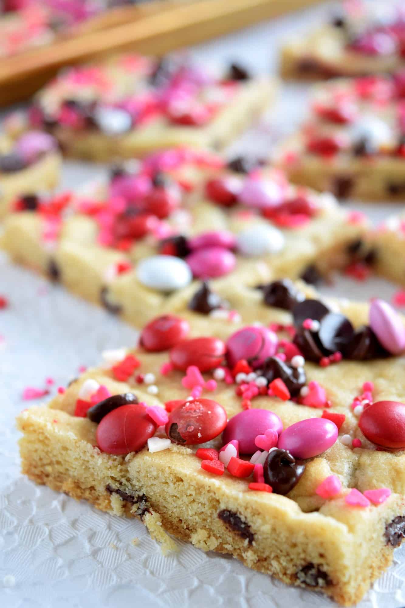 Be My Valentine Chocolate Chip M&M Sheet Pan Cookie Lord Byron's Kitchen