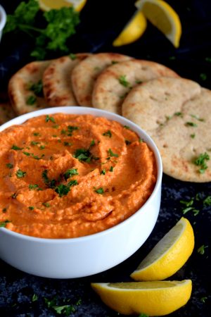 Roasted Red Pepper Hummus - Lord Byron's Kitchen