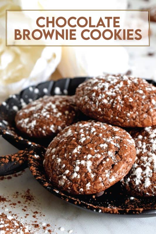 Soft, moist, and dainty, Chocolate Brownie Cookies are a way to bring the flavours of a classic fudge brownie to a sophisticated dinner party; this is how the rich, famous, and pretentious might indulge in a brownie! #brownies #cookies #ricardo #chocolate