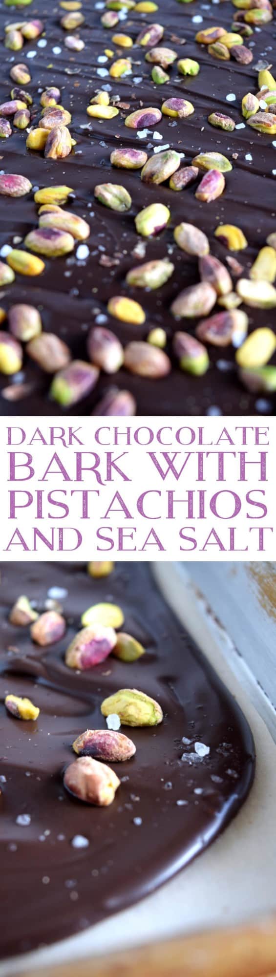 Dark Chocolate Bark with Pistacios and Sea Salt