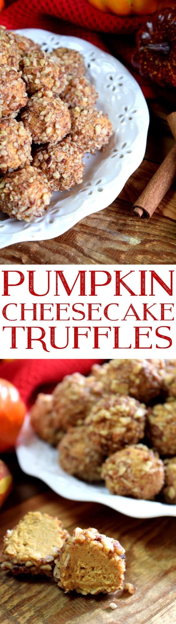 Pumpkin Cheesecake Truffles