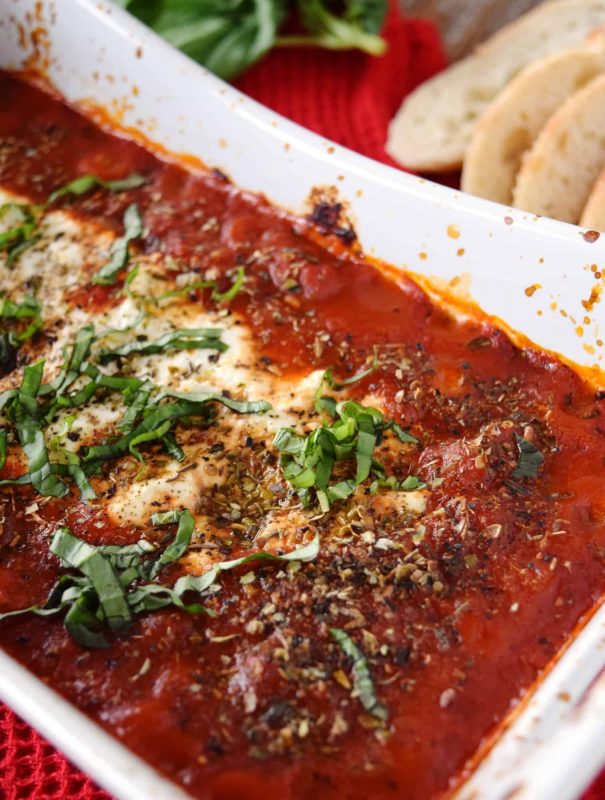 baked-goat-cheese-dip-in-marinara-sauce