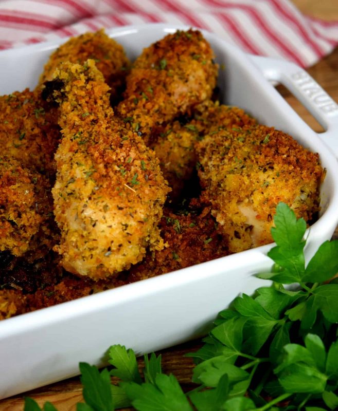 seasoned-panko-crusted-baked-chicken-drumsticks
