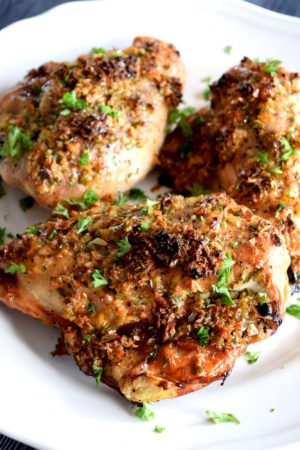 Easy Oven Baked Honey Garlic Chicken - Lord Byron's Kitchen