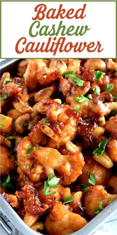 Cashew Cauliflower is the vegetarian equivalent of the classic Chinese buffet favourite, Cashew Chicken. The same great flavour as your favourite Chinese take out, but in vegetarian format.  This is one of those recipes that you will want to make over and over again. Yum! #cashew #cauliflower #takeout #vegetarian #asian