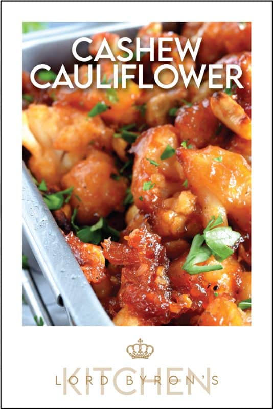 Cashew Cauliflower is the vegetarian equivalent of the classic Chinese buffet favourite, Cashew Chicken. The same great flavour as your favourite Chinese take out, but in vegetarian format.  This is one of those recipes that you will want to make over and over again. Yum! #cashew #cauliflower #takeout #vegetarian #asian