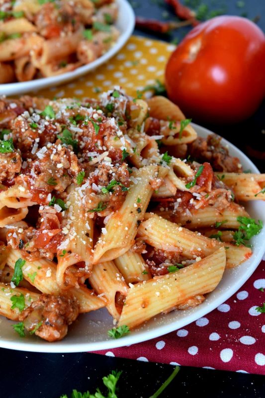 Spicy Italian Sausage Penne Pasta - Lord Byron&amp;#39;s Kitchen
