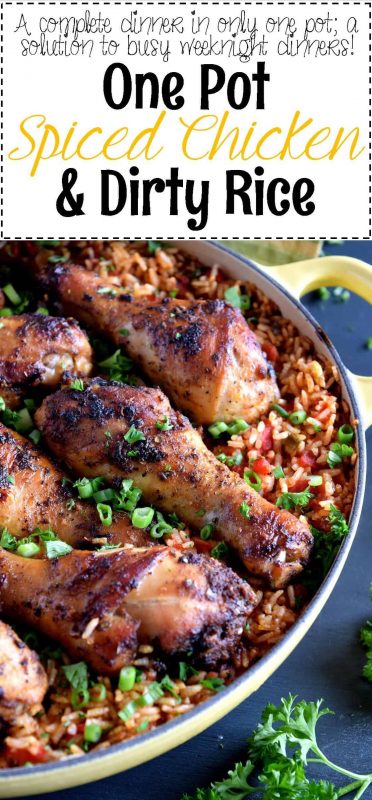 One Pot Spiced Chicken and Dirty Rice - Lord Byron's Kitchen