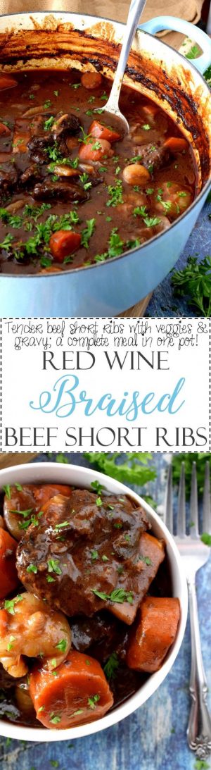 Red Wine Braised Beef Short Ribs - Lord Byron's Kitchen