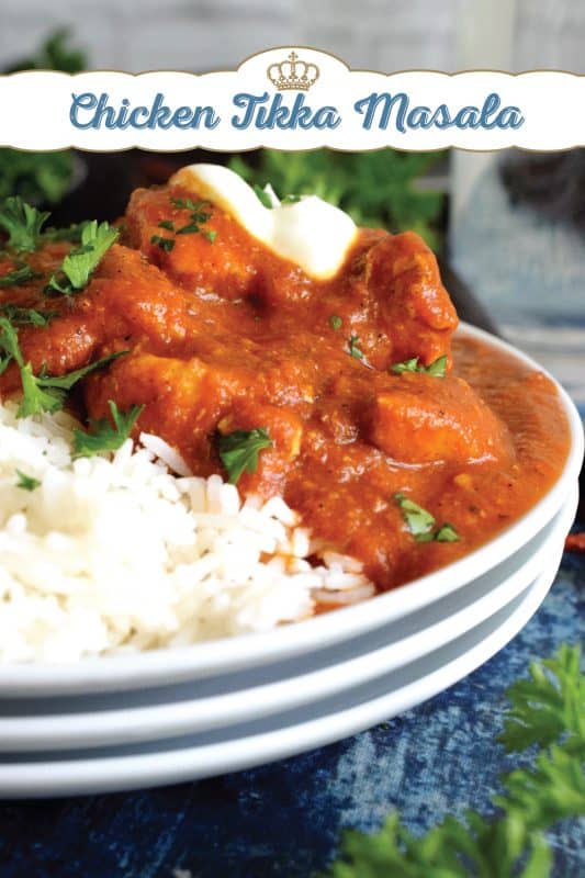 Tender chicken breast pieces, marinated in yogurt and spices, and simmered in a thick, luscious curry sauce. Why go out for Indian food when you can make Chicken Tikka Masala at home? Going out is so last year, anyway! #tikka #masala #tikkamasala #chicken #chickentikka