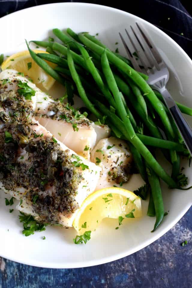 Baked Cod Fish with Lemon and Capers Lord Byron's Kitchen