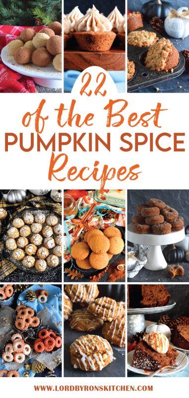 It’s time for pumpkin spice and a lot of it! Unapologetically and without hesitation, I’m presenting 22 of the Best Pumpkin Spice Recipes. Fall isn’t fall without pumpkin spice, so let the countdown begin - here you will find cakes, truffles, cookies, loaves, donuts, snacks, and more! #pumpkin #pumpkinspice #recipes #collection #list #roundup