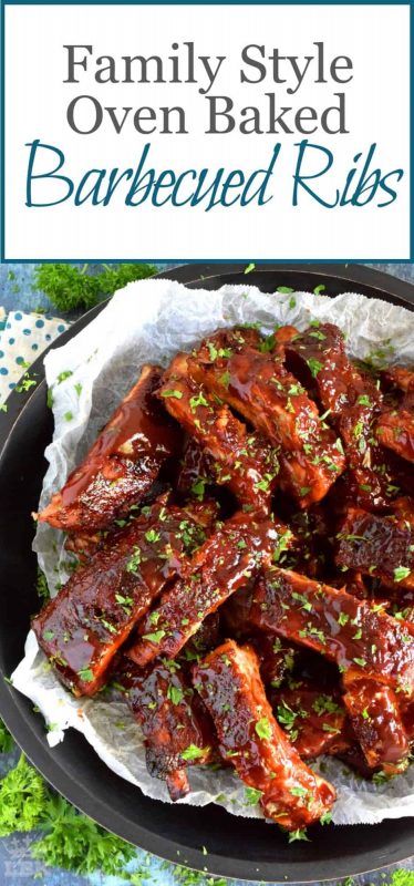 Family Style Oven Baked Barbecued Ribs