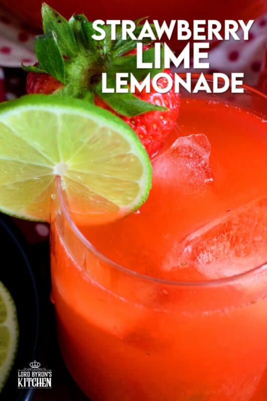 A refreshing summer drink made with simple syrup, whole strawberries, lime and lemon juice. If you're looking to up your lemonade game, this one is for you! Make a pitcher and serve with lots of ice on a hot summer day.  Turn leftover Strawberry Lime Lemonade into popsicles simply by pouring the juice into a popsicle mold and freezing! #limeade #strawberry #juice #lemonade #lime