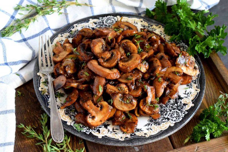 Brown Butter Mushrooms and Shallots