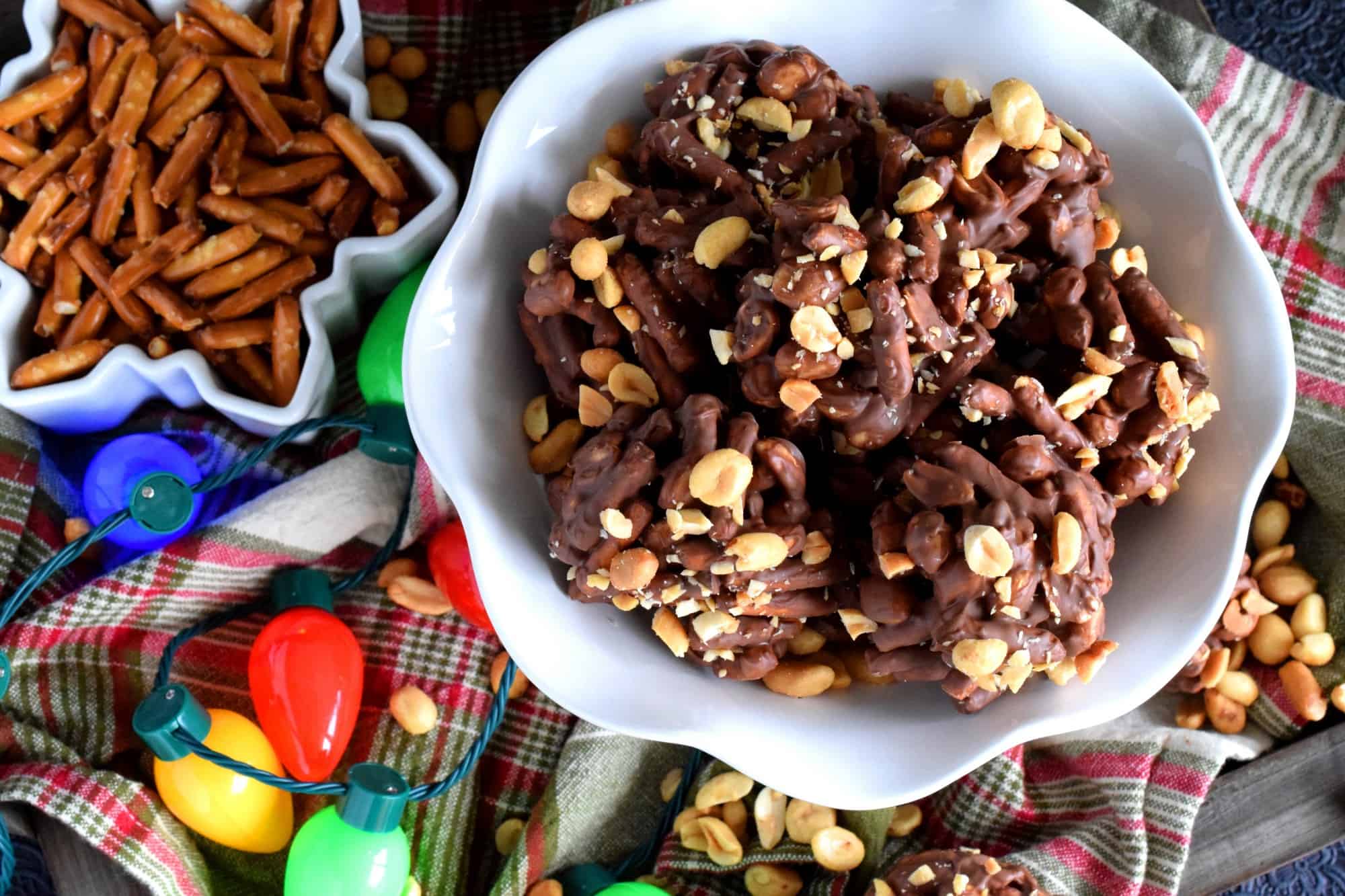 Chocolate Pretzel Peanut Cookies