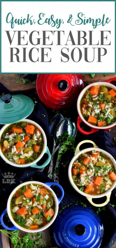 Vegetable Rice Soup - A basic and homey dish made with inexpensive ingredients; this soup is sure to make you feel all warm and cozy inside!#vegetable #rice #soup #vegetarian #fightcold