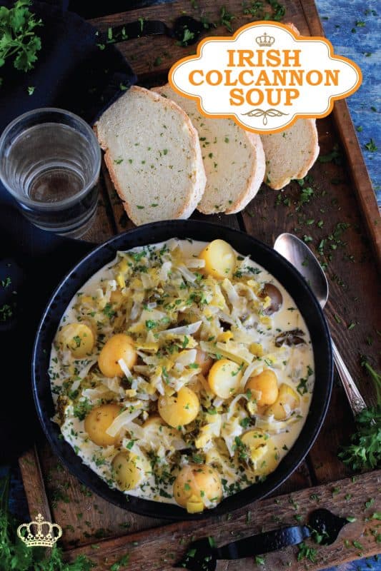 With St. Patrick's Day just around the corner, why not plan to prepare this Irish Colcannon Soup for dinner? It's a homemade, hearty, and healthy main! #irish #ireland #recipes #colcannon #green #stpatricksday