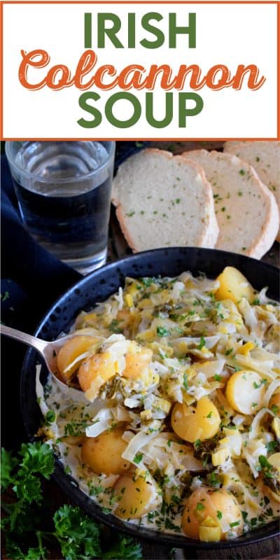 With St. Patrick's Day just around the corner, why not plan to prepare this Irish Colcannon Soup for dinner? It's a homemade, hearty, and healthy main! #irish #ireland #recipes #colcannon #green #stpatricksday