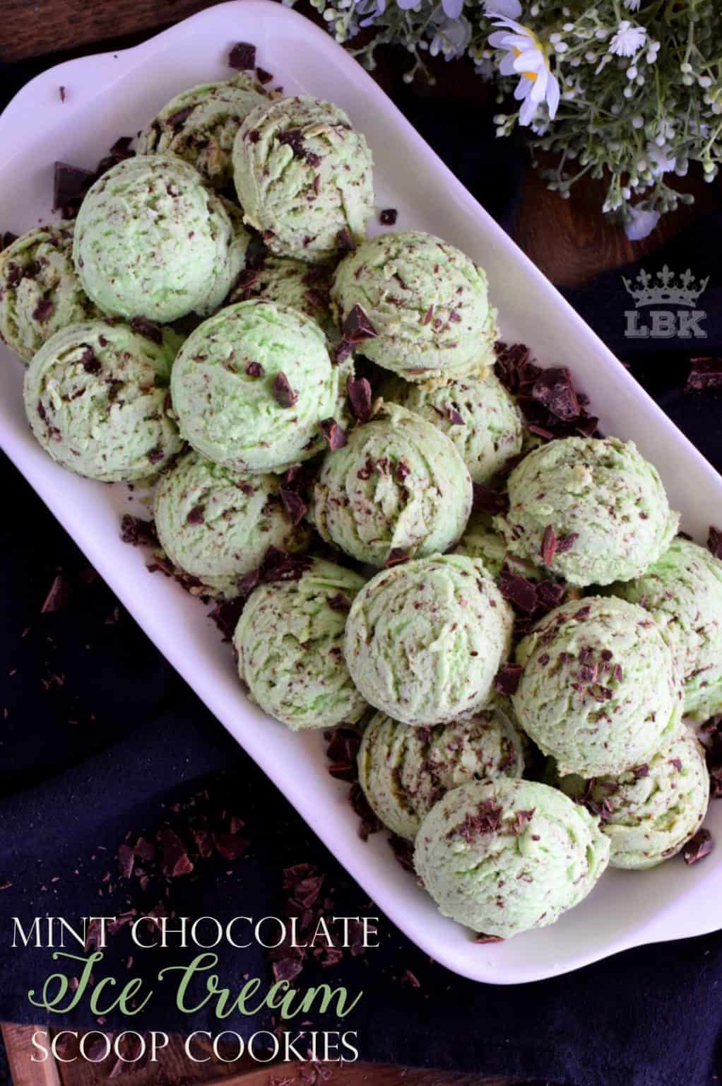 Mint Chocolate Ice Cream Scoop Cookies Lord Byron's Kitchen