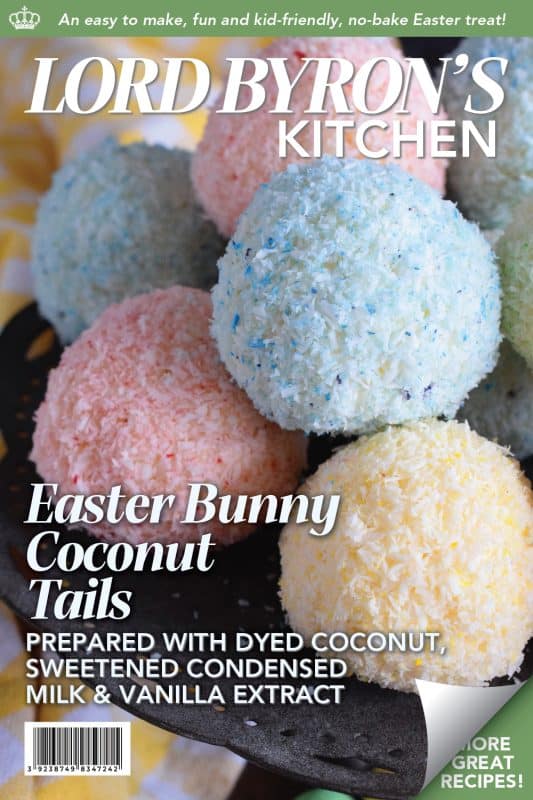 As tasty as they are pretty, Easter Bunny Coconut Tails are a no-bake, easy, kid-friendly recipe! They will love dying the coconut those pastel colours! #easter #bunny #balls #tail #cookies #pastel #nobake