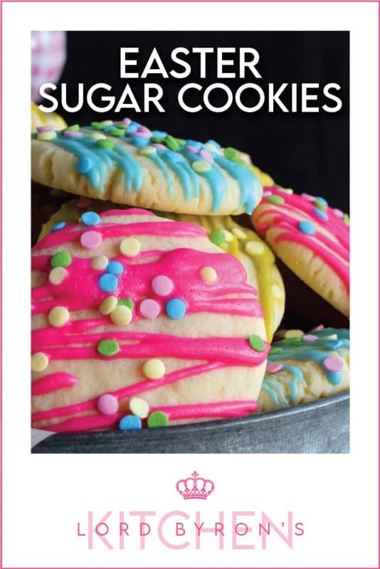 Whimsical and playful, these Easter Sugar Cookies are a springtime delight! Easy to prepare and fun to make, they are great for giving as a gift to that favourite teacher or daycare provider - that is if you can avoid saving them all for yourself! They are just a delicious as they are pretty! #easter #sugar #cookies #sugarcookies #candymelts