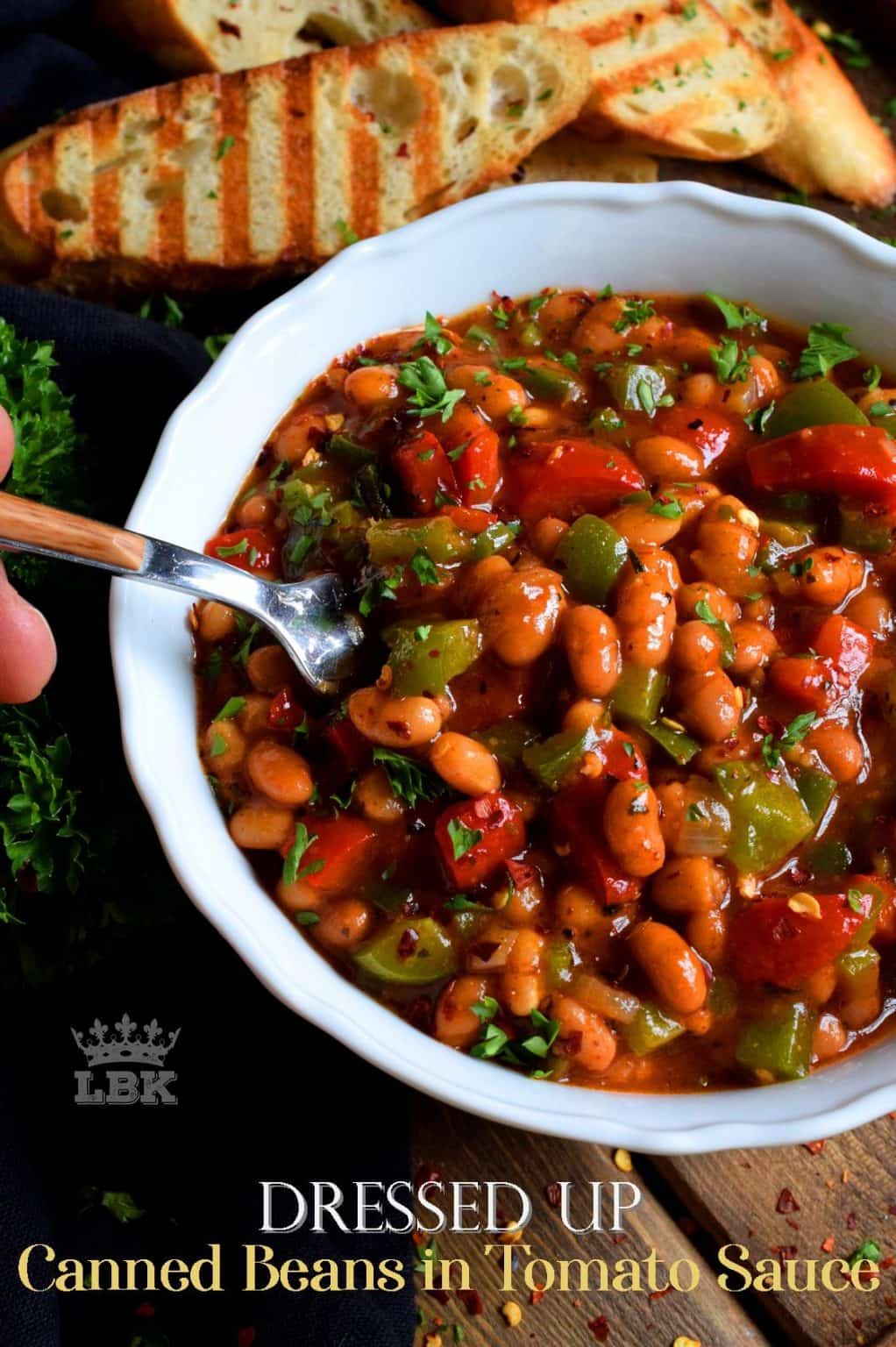 Dressed Up Canned Beans in Tomato Sauce Lord Byron's Kitchen