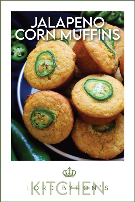 Super light and fluffly, these extremely delicious Jalapeno Corn Muffins are the perfect accompaniment to soups and chilies.  Prepared with whole corn kernals, cornmeal, buttermilk, and butter, what's not to love?  Spicy and savoury, these muffins are absolutely marvelous when served warm with a drizzle of honey! #cornmuffins #jalapeno #cornmeal #cornbread