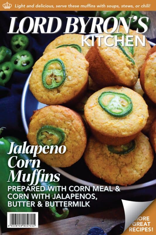 Super light and fluffly, these extremely delicious Jalapeno Corn Muffins are the perfect accompaniment to soups and chilies.  Prepared with whole corn kernals, cornmeal, buttermilk, and butter, what's not to love?  Spicy and savoury, these muffins are absolutely marvelous when served warm with a drizzle of honey! #cornmuffins #jalapeno #cornmeal #cornbread