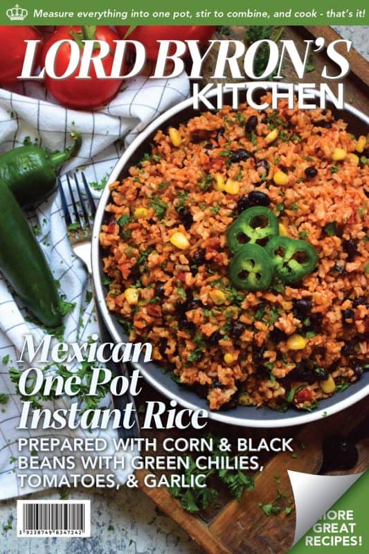 Toss everything into one pot, stir to combine, and let it go! That's just how easy it is to prepare this Mexican One Pot Instant Rice!  It's a delicious side served hot or at room temperature. Try it stuffed into a burrito with chicken, beef, or pork! #mexican #rice #instantrice #cornandbeans #side