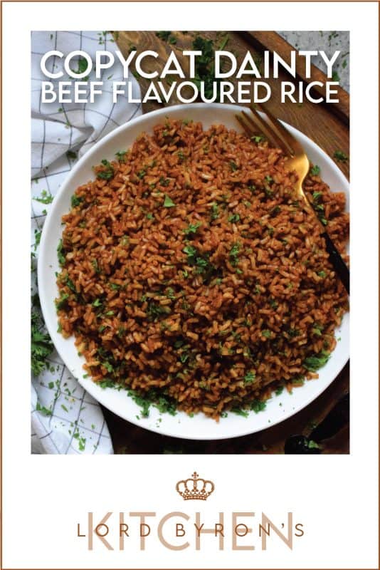 An early childhood family pantry staple in our home, this copycat version of the popular and familiar Dainty brand Beef Flavoured Rice will surely invoke all of your warm and fuzzy nostalgic feelings! With less sodium and preservatives, my copycat version is better for you too! #dainty #rice #beef #friedrice #copycat #recipe
