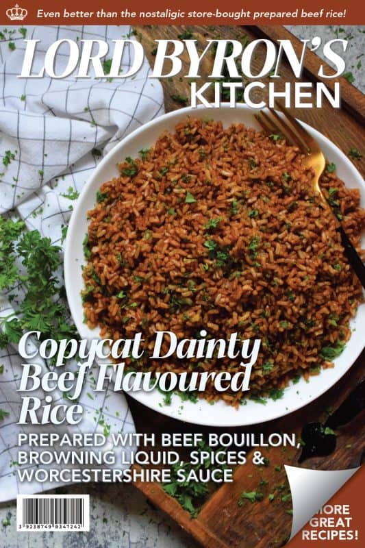 An early childhood family pantry staple in our home, this copycat version of the popular and familiar Dainty brand Beef Flavoured Rice will surely invoke all of your warm and fuzzy nostalgic feelings! With less sodium and preservatives, my copycat version is better for you too! #dainty #rice #beef #friedrice #copycat #recipe