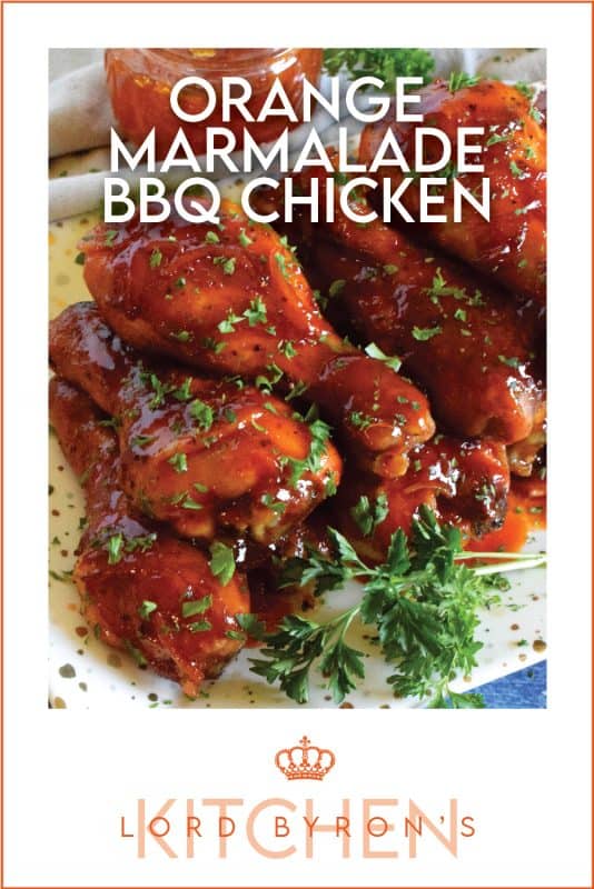 A deliciously easy and budget friendly chicken dish which requires only three ingredients!  Orange Marmalade Barbeque Chicken is about to make your weeknight dinnertime rush so much more relaxed and yummy! #chicken #drumsticks #easy #budget #dinner #weeknight