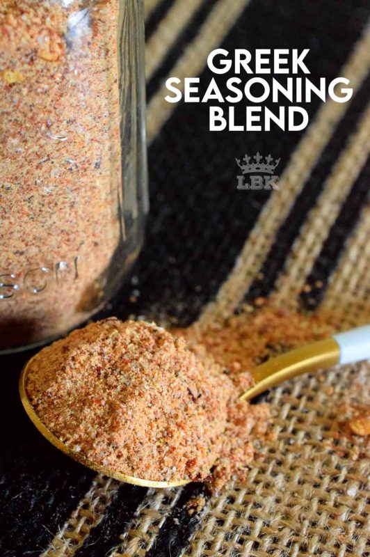 Once you take a few minutes to mix together your own homemade Greek Seasoning Blend, you open the door to endless recipe possibilities!  Prepared with what most of us have in our spice racks already, this blend will keep in your pantry for months! #Greek #spiceblend #seasoning #homemadespices #spicerack #spices