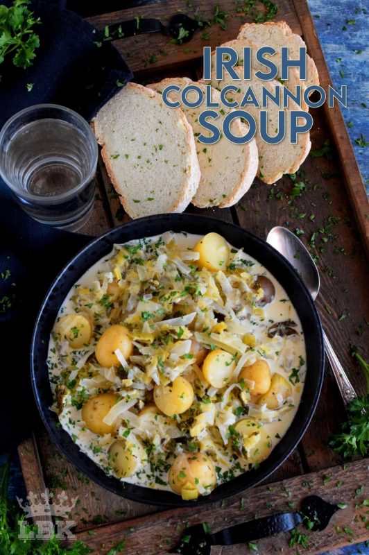 With St. Patrick's Day just around the corner, why not plan to prepare this Irish Colcannon Soup for dinner? It's a homemade, hearty, and healthy main! #irish #ireland #recipes #colcannon #green #stpatricksday