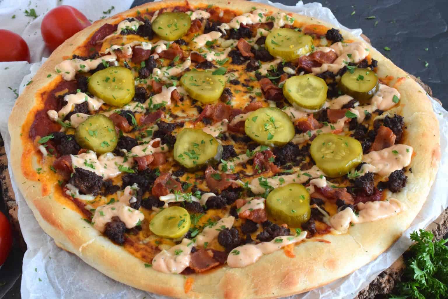 Bacon Cheeseburger Pizza Lord Byron's Kitchen