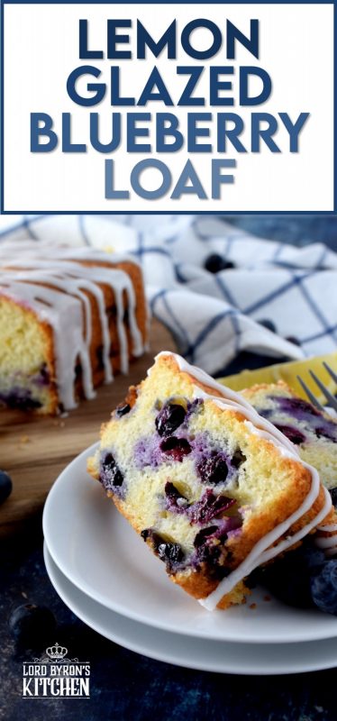 Moist and delicious, lemony and refreshing, packed with blueberries, and drizzled with a sweet, lemon glaze, my Lemon Glazed Blueberry Loaf is a perfect dessert, or a lovely addition to your afternoon tea. #blueberry #lemon #lemonloaf #blueberries #blueberrybread #glaze #glazedloaf