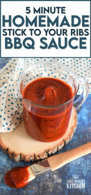 A home cook needs to have several basic recipes on hand that can be whipped up in minutes. Stick to your Ribs BBQ Sauce is a recipe that's quick, easy, delicious, and very inexpensive. With grilling season just around the corner, you might want to keep this sauce on hand at all times! #bbq #bbqsauce #homemade #barbecue #barbeque