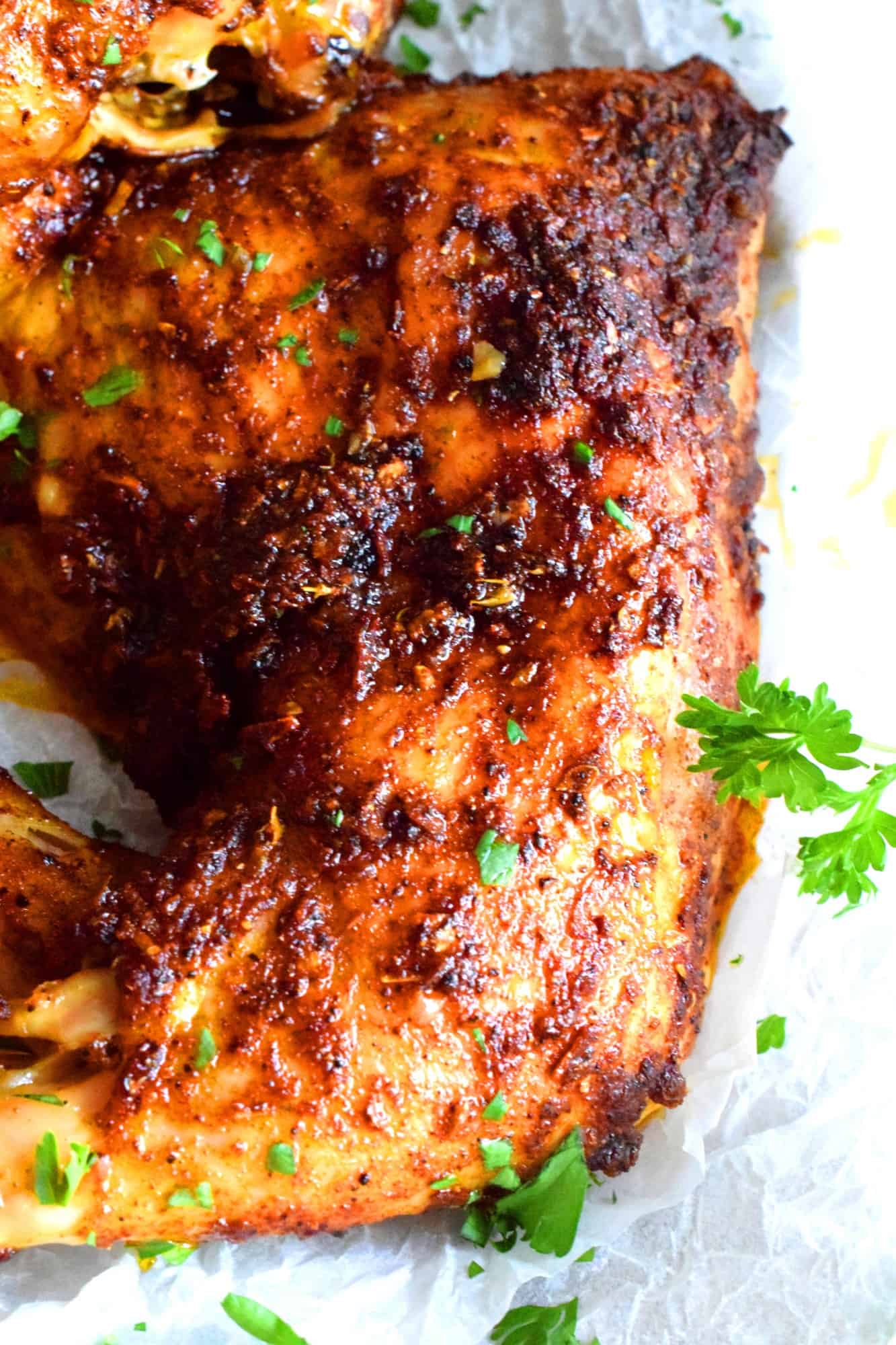 Oven Baked Spicy Barbecue Chicken Quarters Lord Byron's Kitchen