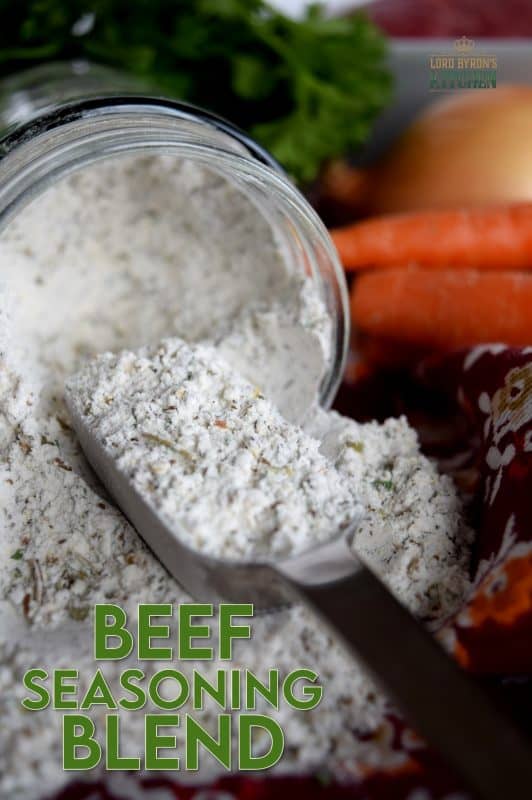 Pre-mixed seasoning blends are perfect for the home cook with a busy lifestyle.  Consider using Beef Seasoning Blend on a roast beef, on steak before pan-searing it, or toss some with diced potatoes and roast until browned.  This blend has everything you need to season meat and vegetables just right every time! #beef #beefseasoning #seasoning #seasoningblends #spiceblend