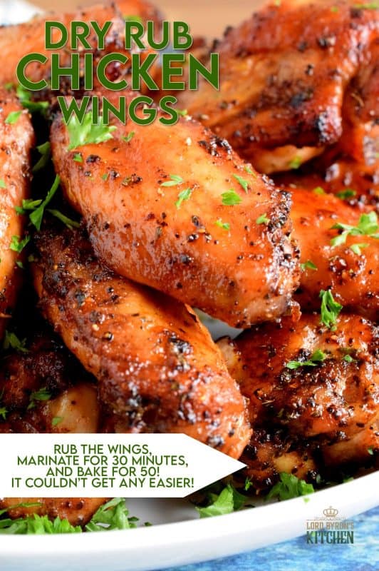 Quick and Easy is the theme of these Dry Rub Chicken Wings. Appetizing party food doesn't have to be complicated to be delicious. These wings are so easy; coat with the dry rub, marinate for 30 minutes, and then bake! Sometimes, easy equals delicious! #dry #rub #baked #chicken #wings