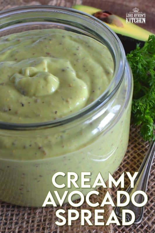 A combination of ripe avocado, creamy mayonnaise, sour vinegar, and tart mustard is what makes Creamy Avocado Spread so delicious! Whip it up, and keep it in your fridge for up to a week - if it lasts that long! #avocado #mayonnaise #spread #dip #sauce #creamy
