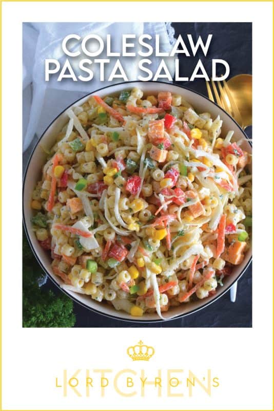 For those times when you're not sure if you want a coleslaw or a pasta salad, make them both - together! All of the tanginess and sweetness that you love in a crunchy coleslaw, coupled with the savoury, homestyle taste of a classic pasta salad! Why have just the one when you can have both? #coleslaw #pastasalad #salad #pasta #summer #side #picnic