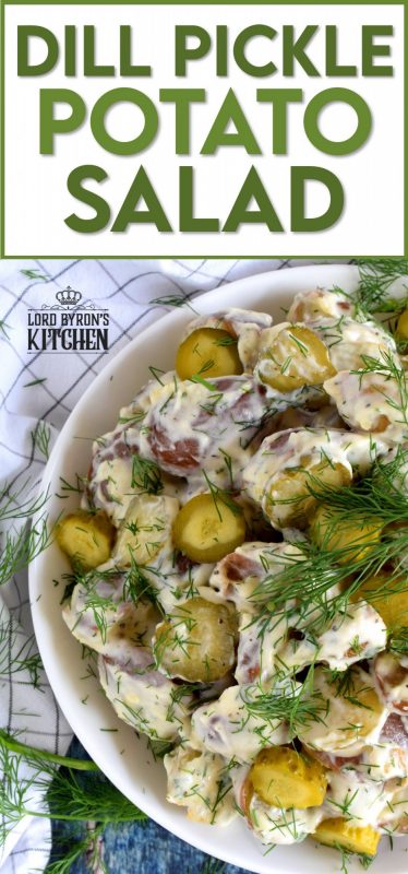 For the serious dill pickle enthusiast, Dill Pickle Potato Salad is a creamy, dill-packed side dish fit for any summertime meal! #dillpickle #dill #pickle #potato #salad #summer