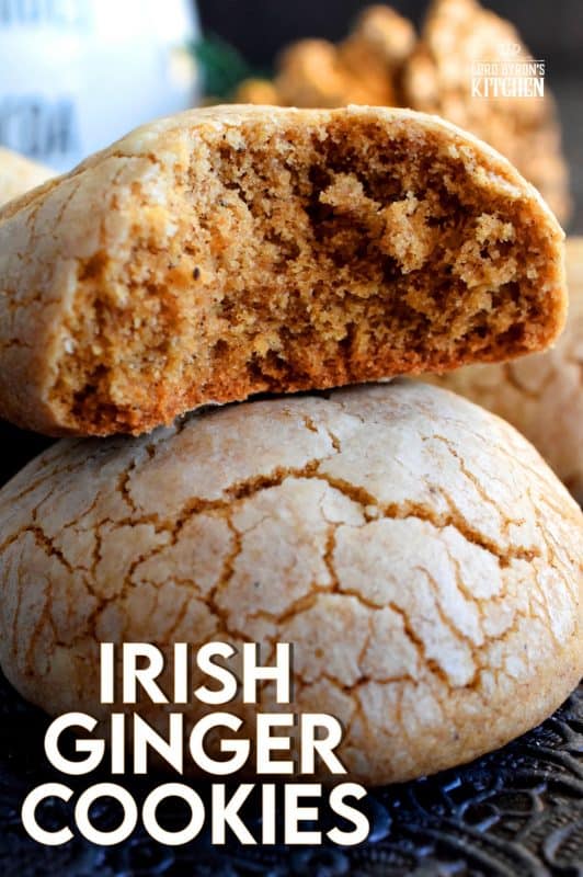 A soft, chewy, moist center with a sugary, crunchy coating; Irish Ginger Cookies are golden nuggets of cookie perfection with the deep ginger flavour we all love. #christmas #holiday #baking #cookies #ginger #irish