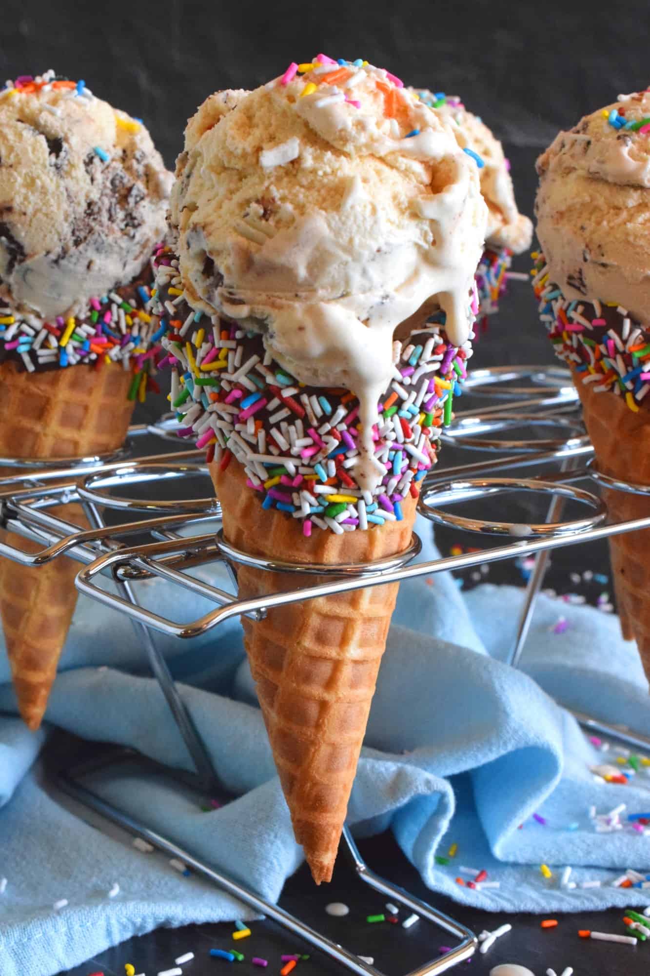 Chocolate Waffle Cones - Lord Byron's Kitchen