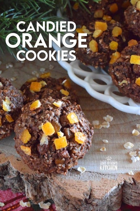 When it comes to Christmas ingredients, candied fruit is always present. Candied Orange Cookies are healthy and delicious; prepared with honey, brown sugar, oats, and cocoa. Who could resist? #candied #orange #chocolate #cookies #christmas #holiday #baking