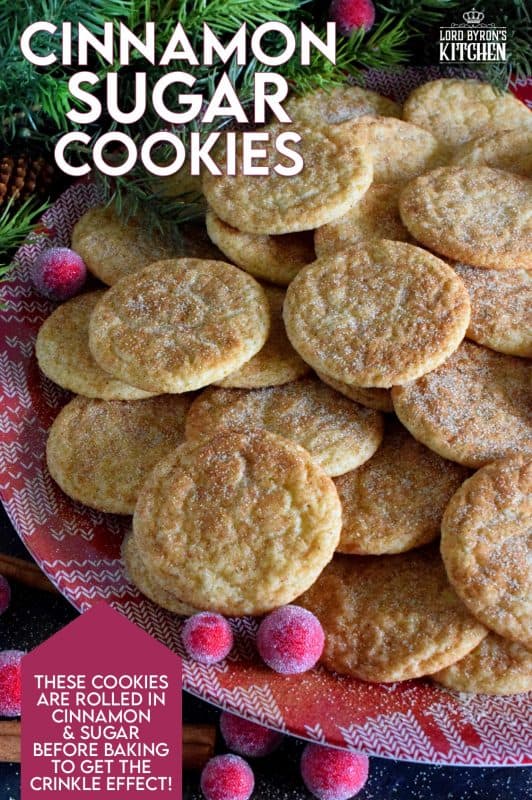 More commonly known as Snickerdoodles, Cinnamon Sugar Cookies are a family favourite. Before baking, the cookie is rolled in a cinnamon sugar mixture, which gives the cookie that recognizable and familiar crinkly appearance. #cinnamon #sugar #cookies #snickerdoodles #christmas #holiday #baking