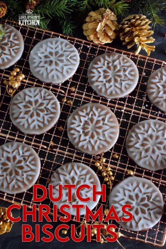 Dutch Christmas Biscuits, more commonly known as Speculaas, are stamped cookies with a very thin sugary glaze. These particular cookies have lots of deep spice flavour and the smell is just heaven! Speculaas surely look impressive, but you won't believe how easy they are to make! #Dutch #Christmas #baking #holiday #cookies #spiced #speculaas